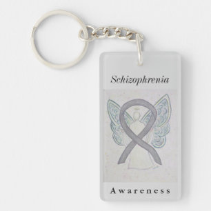 Schizofrenie Bewustwording Ribbon Angel Sleutelhan Sleutelhanger