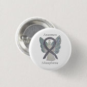 Schizofrenie bewustzijnslint engel aangepaste spel ronde button 3,2 cm (Voorkant /achterkant)
