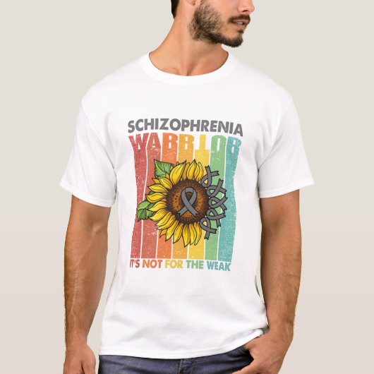 Schizofrenie-warrior Het is niet voor de zwakte T-shirt (Voorkant)