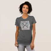 Schizophrenia Silver Awareness Ribbon Angel Shirt (Voorkant volledig)