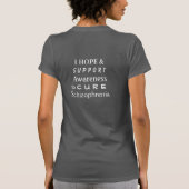 Schizophrenia Silver Awareness Ribbon Angel Shirt (Achterkant)