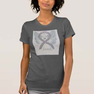Schizophrenia Silver Awareness Ribbon Angel Shirt