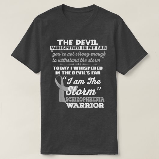 Schizophrenia Warrior Shirt I Am The Storm Ribbon (Design voorkant)