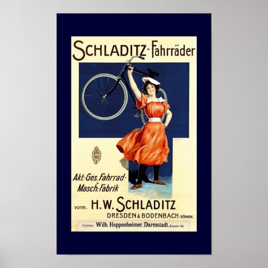Schladitz-Fahrräder  Poster (Voorkant)