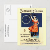 Schladitz-Fahrräder  Poster Briefkaart (Voorkant / Achterkant)
