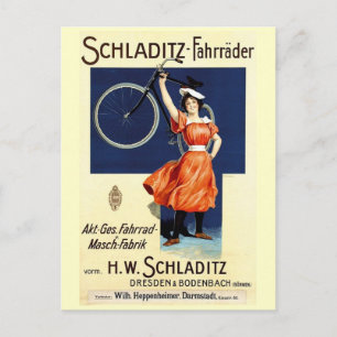 Schladitz-Fahrräder  Poster Briefkaart