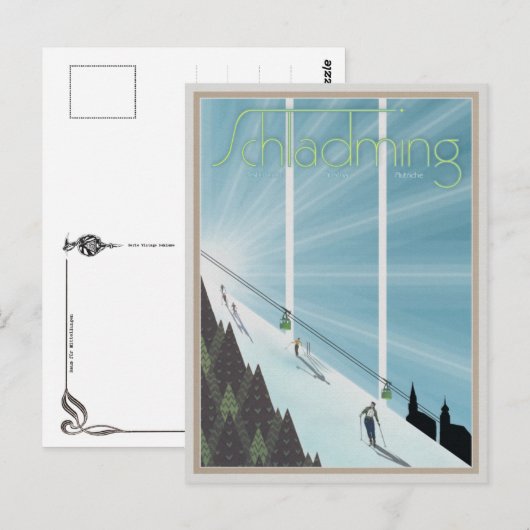 Schladming /Retro Reklame Briefkaart (Voorkant / Achterkant)