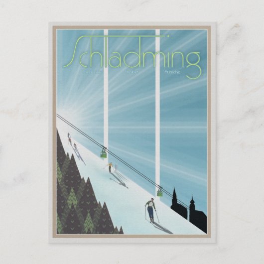 Schladming /Retro Reklame Briefkaart (Voorkant)