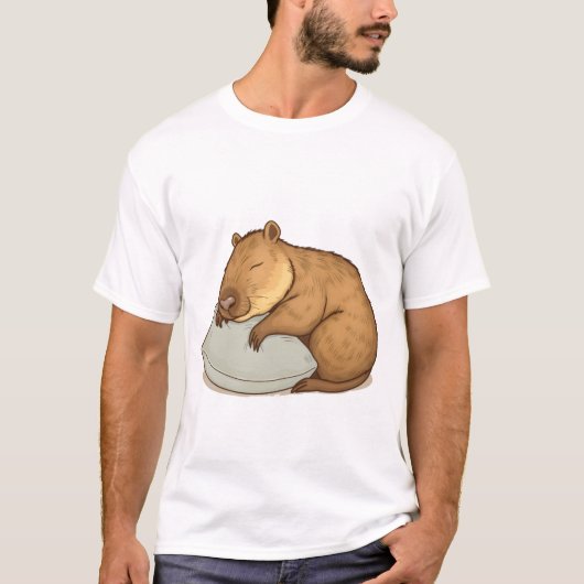Schlafende Capybara Sleepybara T-shirt (Voorkant)