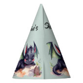 Schlafender Drache mit grünen Flügeln  Feesthoedjes (Achterkant)