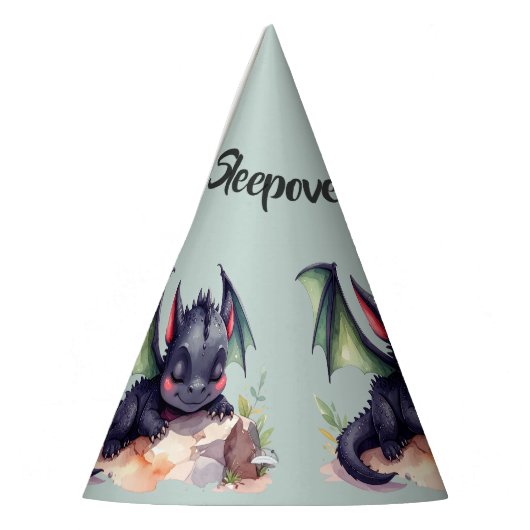 Schlafender Drache mit grünen Flügeln  Feesthoedjes (Links)