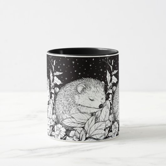 Schlafender Igel Herbst Laub Sternenhimmel Mok (Midden)