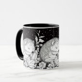 Schlafender Igel Herbst Laub Sternenhimmel Mok (Voorkant links)