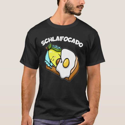 Schlaffocado Avocado Pyjama Nachtjurk Slaap T-shirt (Voorkant)