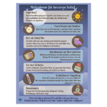 Schlafhygiene-Infoblätter für Klienten/Patienten