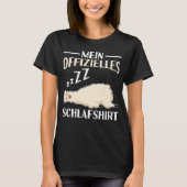 Schlafshirt Nachthemd Schlafanzug Alpaka Lama T-shirt (Voorkant)