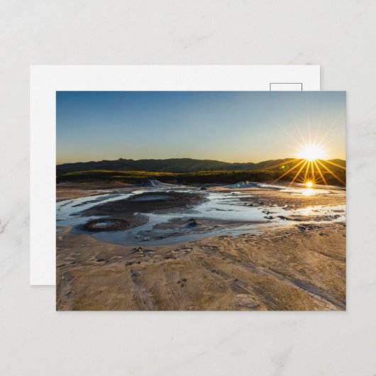 Schlammvulkane von Berca Rumänien Briefkaart (Voorkant / Achterkant)