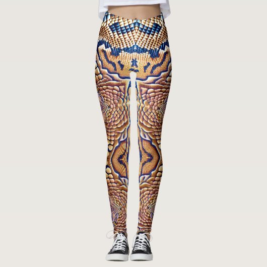 Schlangenmuster Klapperschlange Leggings (Voorkant)