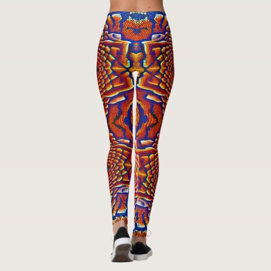 Schlangenmuster Klapperschlange Leggings (Achterkant)