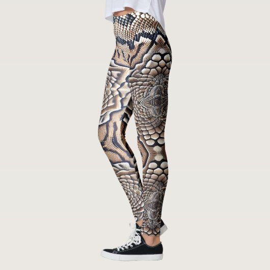 Schlangenmuster Klapperschlange Leggings (Links)