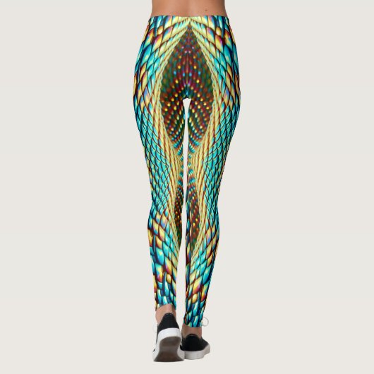 Schlangenoptik Schlangenhaut Leggings (Achterkant)