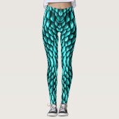 Schlangenoptik Schlangenhaut Türkis Leggings (Voorkant)