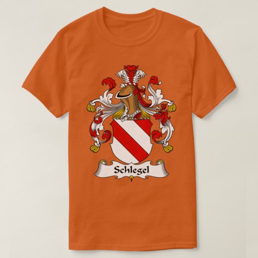 Schlegel Coat of Arms Family Crest T-shirt (Design voorkant)