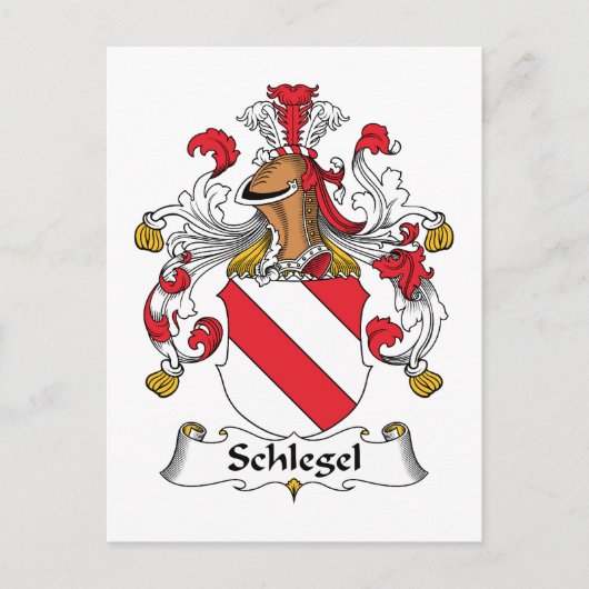 Schlegel Family Crest Briefkaart (Voorkant)