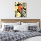 Schlemmer - Bauhaus Stairway Canvas Afdruk (Insitu (Slaapkamer))