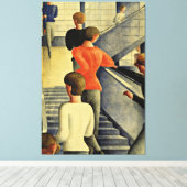 Schlemmer - Bauhaus Stairway Canvas Afdruk (Insitu (Houten vloer))