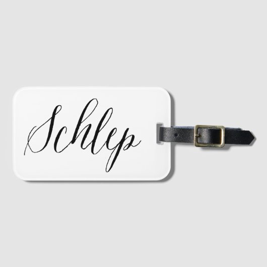 Schlep Jiddisch Bagagelabel (Voorkant (horizontaal))