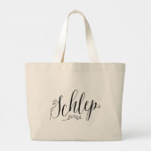 Schlep Jiddisch Grote Tote Bag (Achterkant)