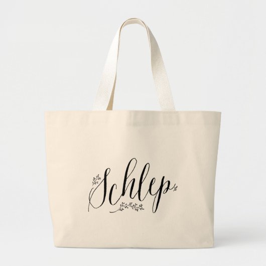 Schlep Jiddisch Grote Tote Bag (Voorkant)