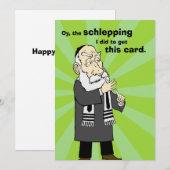 Schlepping-ziekteverzekeringskaart Feestdagenkaart (Voorkant / Achterkant)