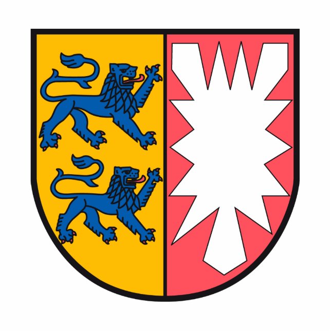 Schleswig-Holstein Wappen Staand Fotobeeldje (Voorkant)