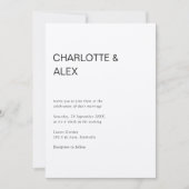 Schlicht elegante einladung kaart (Voorkant)