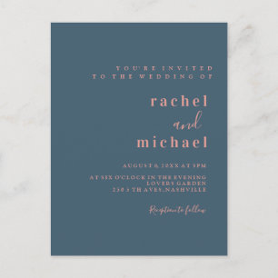 Schlicht elegante Hochzeitseinladung Briefkaart