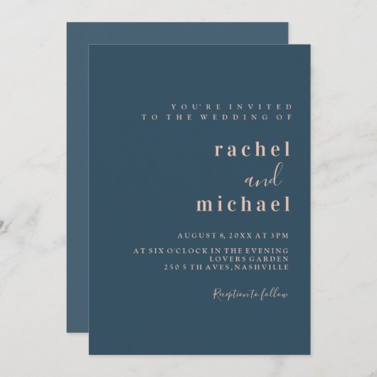 Schlicht elegante kaart (Voorkant / Achterkant)