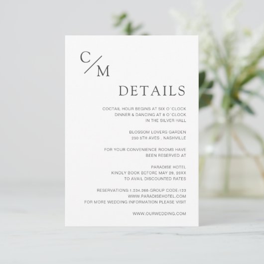 Schlicht elegante Monogramm (Staand voorkant)