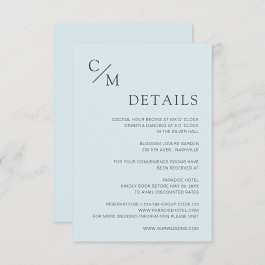 Schlicht elegante Monogramm (Voorkant / Achterkant)