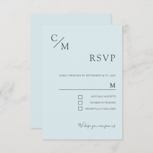 Schlicht elegante Monogramm (Voorkant / Achterkant)