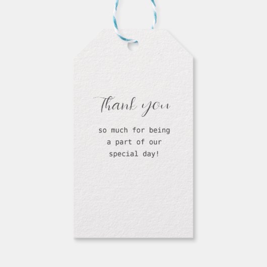 Schlicht elegante Monogramm  Cadeaulabel (Achterkant)