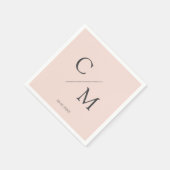 Schlicht elegante Monogramm Serviette Servet (Hoek)