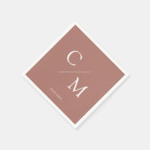 Schlicht elegante Monogramm Serviette Servet (Hoek)