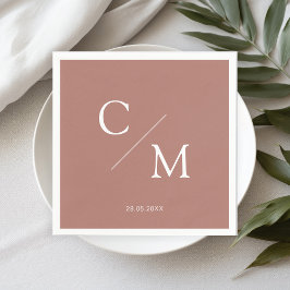 Schlicht elegante Monogramm Serviette Servet