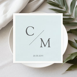 Schlicht elegante Monogramm Serviette Servet