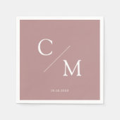 Schlicht elegante Monogramm Serviette Servet (Voorkant)