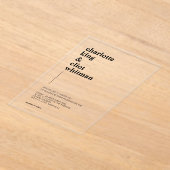 Schlicht modern, vet acryl uitnodigingen (Laagn)