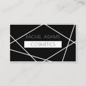 Schlichte Schwarz Weiß-Linien Visitekaartje (Voorkant)