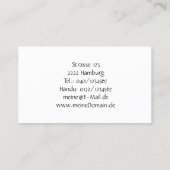 schlichte Visitenkarte Visitekaartje (Achterkant)